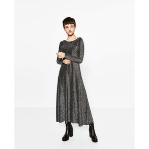 NWT Zara Size S A-line Midi Sparkly Dress